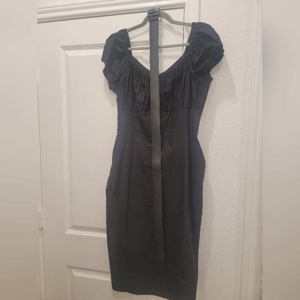 Vixen by Micheline Pitt, Peasant Wiggle Dress, Black 2XL - Picture 9 of 9